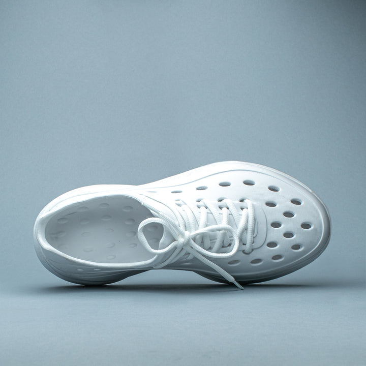 All White Slip On Recovery Sneaker#color_white